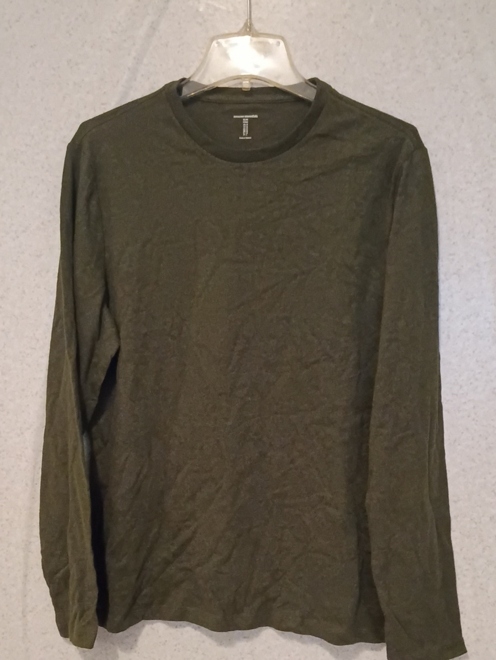 Amazon Essentials Men's Long Sleeve Crewneck Tee - Olive